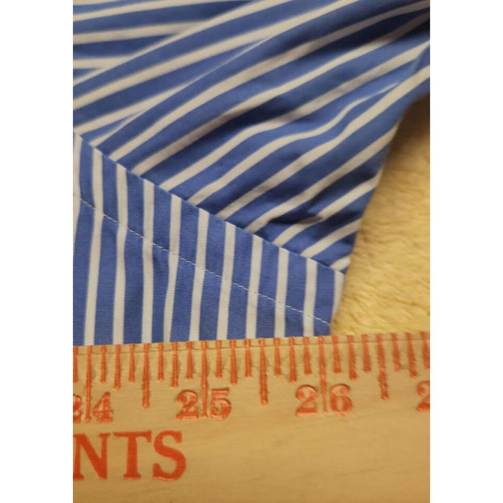 Ralp Lauren Men's Blue & White Stripe Shirt With Pony Logo Size XL Preppy Indie - Picture 5 of 6